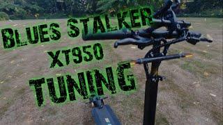 E-Scooter Tuning Blues Stalker XT950 LED Lauflicht Blinker + XXL 48 V Tuning Akku
