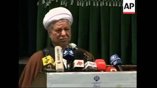 Hashemi Rafsanjani and Khatami vote at house of former supreme leader