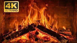  Ultimate Fireplace (12 HOURS). Fireplace with Crackling Fire Sounds. Fireplace Background 4K HDR