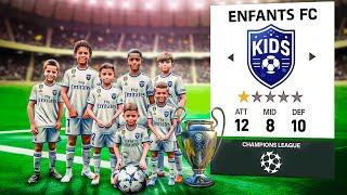 GAGNER la LIGUE DES CHAMPIONS avec UNE ÉQUIPE D'ENFANT sur FC25 !