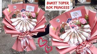 Buket Toper Wisuda Rok Uang Model Princess | Buket Wisuda Model Terbaru 2024