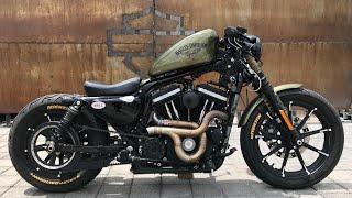 Harley Davidson Iron 883 kinetic "the coil" exhaust (pure sound)