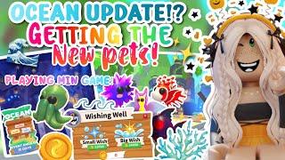 NEW OCEAN UPDATE!? GETTING THE NEW PETS & PLAYING THE MINIGAME! ️