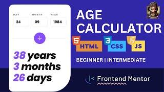 Age calculator app - Frontend Mentor - HTML CSS JAVASCRIPT