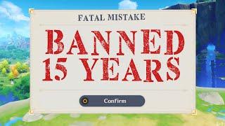 15 YEARS BAN after player "SKIPPING" Genshin Story Plot