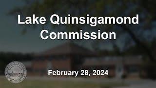 Lake Quinsigamond Commission February 28, 2024