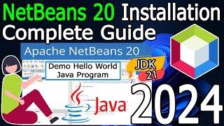 How to install NetBeans IDE 20 on Windows 11 (64 bit) [ 2024 Update ] JDK 21 | Complete guide