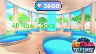 All New Codes In Pet Tower Defense Simulator!!!