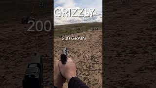 Grizzly bear rounds vs ARMSCOR 180 grain #10mm #targetshooting #smoke #outdoors #sigsauer #pistol