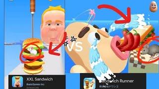 Sandwich Runner VS XXL Sandwich  | Gameplay | Potatar Gaming