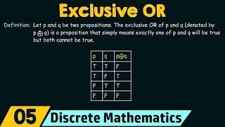 Logical Operators − Exclusive OR