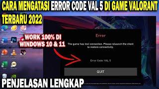 Cara Mengatasi Error Code Val 5 Valorant Terbaru 2022 | Cara Mengatasi Valorant Error Code Val 5