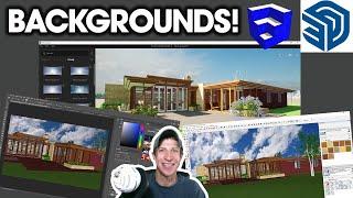 6 Ways to Add BACKGROUNDS to SketchUp Models!