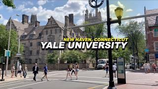 Walking Downtown New Haven in Connecticut USA 4K - Yale University Campus Tour July 2024