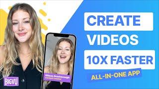 How to Create Videos 10x Faster with BIGVU! The All-in-One Video Creation App