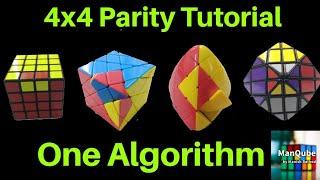 All 4x4 Edge Parity Tutorial |  One algorithm | 4x4 parity algorithm | 4x4 edge parity