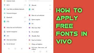 How to change font style in vivo y15