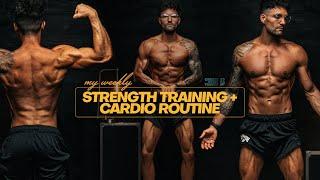 my weekly STRENGTH TRAINING + CARDIO routine to BUILD MUSCLE & GET SHREDDED!