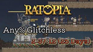 Ratopia Speedrun Any% Glitchless Easy in 2:37:12 (25 Days) 1.0.0211