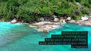 Meditation and anxiety healing music - Relax your mind with one hour of stress relief (no ads)