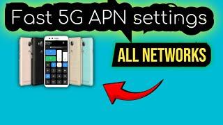 5g APN Settings for any network get fast internet for android