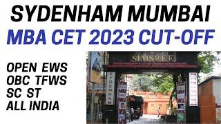 Sydenham Mumbai MBA CET 2023 Cut-off | Category-wise MBA CET Cut-off for getting into Sydenham MBA