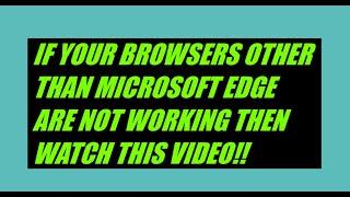 internet Working But Web browser is not working | Win 10| Fix under 1 minute