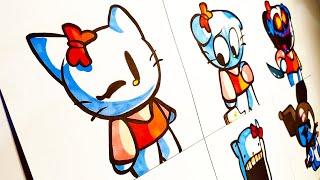 Drawing HELL ON KITTY Full Week (FNF MOD) (Hello Kitty/Horror) Friday Night Funkin'