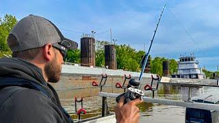 We Found Them Behind The Barges | Big Fish Caught!