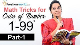 Aptitude Made Easy – Easy way of finding cube of a number? -0 to 99, Math tricks and shortcuts