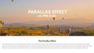 How to Make CSS Parallax Scrolling Effect | Parallax Effect CSS & HTML