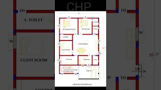 35 × 55 house plan, 35 by 55 home plan, 35*55 house plan, home plan, #short #homedesign #homeplan