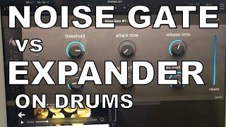 Noise gate vs. Expander - sound demo on a drum beat