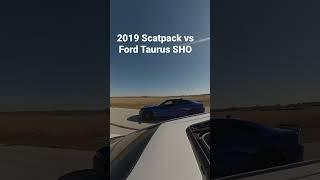 2019 Dodge Scatpack vs 2011 Ford Taurus SHO #reels #viral #racing #dodge #ford