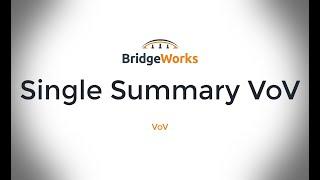 VDM - Single Summary VoV