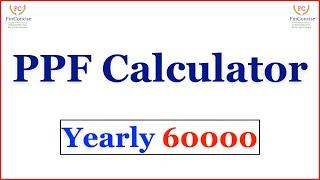 PPF Calculator Yearly 60000 #shorts