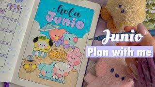 Plan with me  inspirado en BT21 | Bujo Junio 2024 