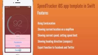 Speed Tracker iOS App Template with Source Code and PSD