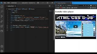 Embed YouTube video on your website(HTML) using javascript