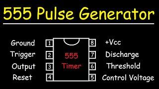 555 Timer IC - Low Frequency Pulse Generator Circuit