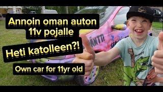 ENG SUB | 11v Pojalle oma auto | Own car for 11y.o