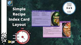 Simple Recipe Index Card: Speed Art (Scribus)