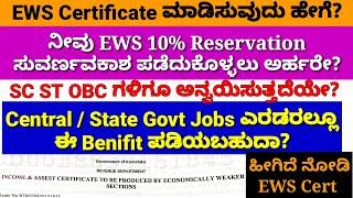 EWS certificate Details/Benifits of EWS reservation in Govt jobs how to get economic weaker section