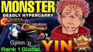 Monster Yin Deadly Hyper Carry - Top 1 Global Yin by Gyinn :p - Mobile Legends