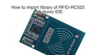 How to import library of RFID-RC522 to Arduino IDE