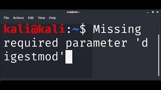 [SOLVED]| Missing required parameter 'digestmod'