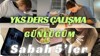 Sabah 5’te kalkıp 9 saat ders çalıştığım bir gün | Kütüphane vlog | #yks