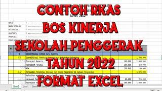 RKAS BOS KINERJA SEKOLAH PENGGERAK TAHUN 2022 FORMAT EXCEL TINGGAL EDIT