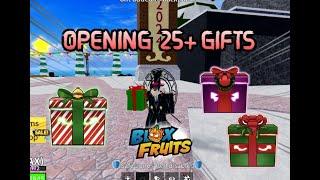 Opening 25+ Christmas Gifts in Blox Fruits...