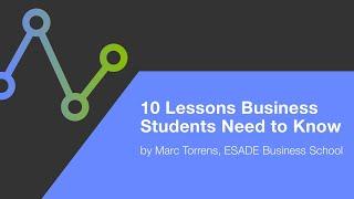 10 Lessons Business Students Need to Know